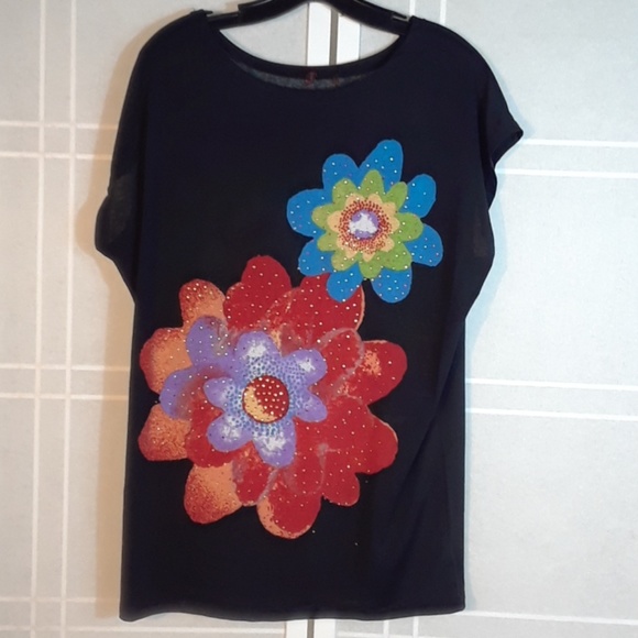 Slinky sleeveless top with bling - Picture 1 of 3